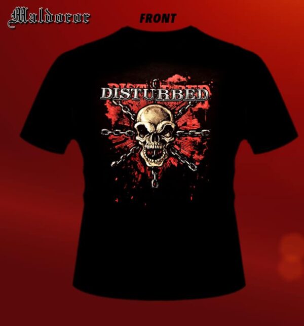 DISTURBED Skull with chains TS