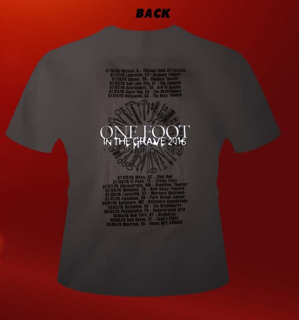 CARCASS Head one foot 2016 tour TS - Image 2