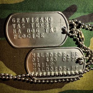 DOG TAG - VOJNIČKE PLOČICE, GRAVIRANE I PRAZNE