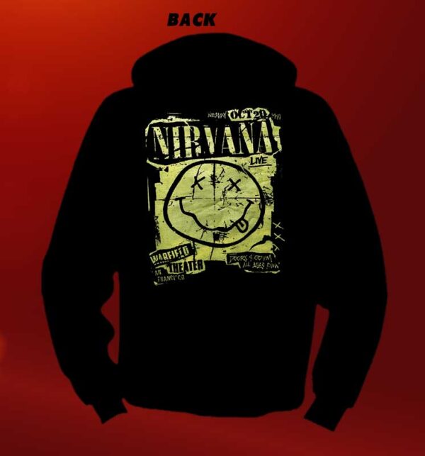 NIRVANA Live at Warfield theater HOODIE - Image 2