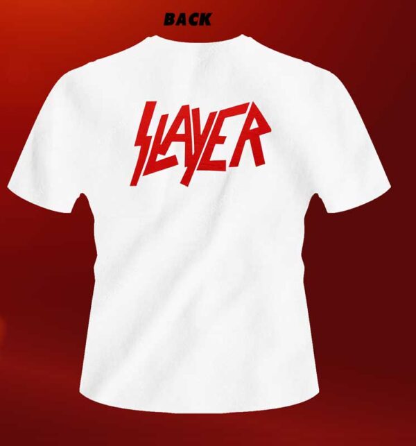 SLAYER Band WHITE TS - Image 2