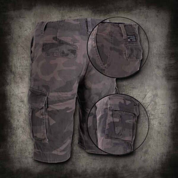 HLAČE US VINTAGE SHORTS PREWASH DARK CAMO - Slika 2