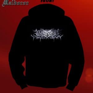 LORNA SHORE White logo GILDAN HOODIE